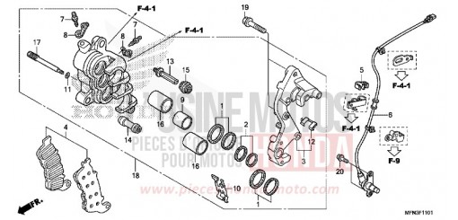 PINZA FRENO ANTERIORE DX (CB1000RA) CB1000RAF di 2015
